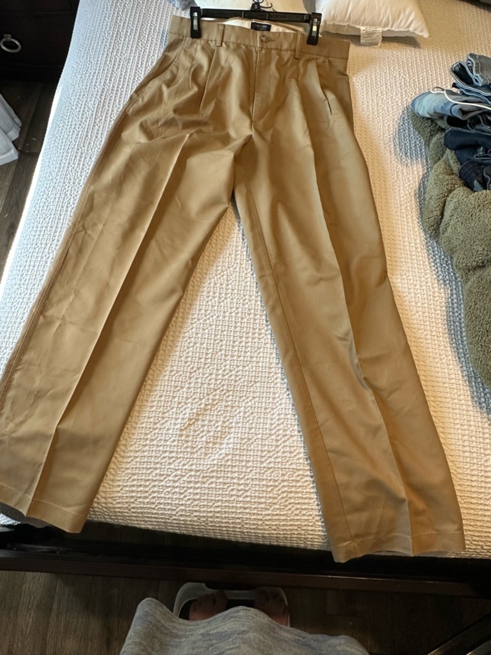 Dockers Mens Khaki Pleated Khaki Dress Pants - Picture 5 of 9